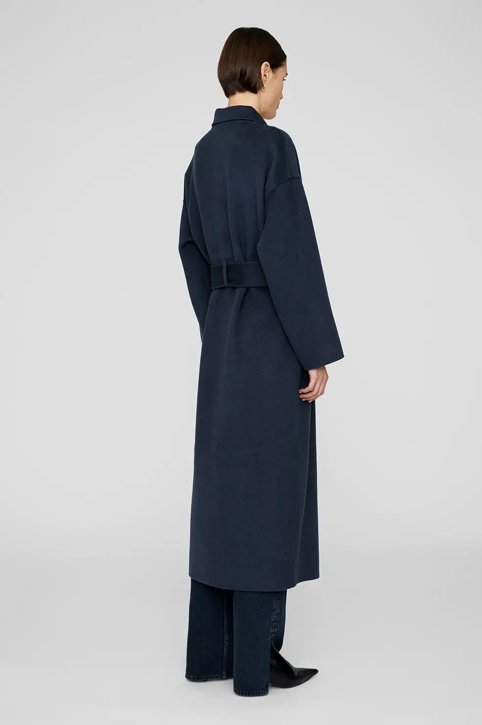 Coat - Navy Cashmere Blend