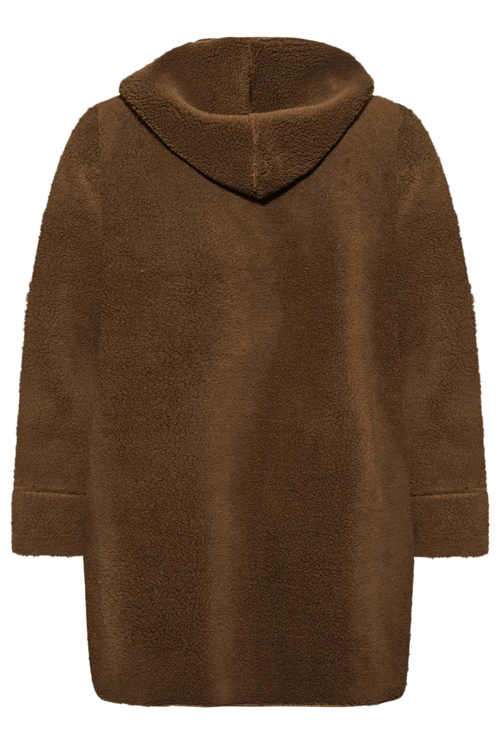 YOURS Curve Brown Teddy Hooded Jacket