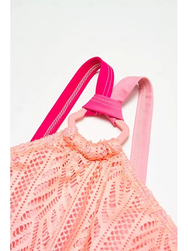 Gradient Lace Bandeau Swimsuit