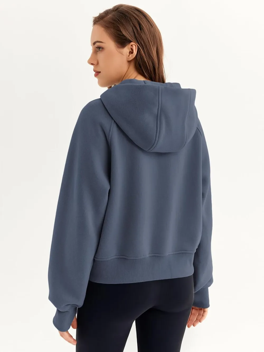 Womens Zip Up Hoodies Fleece Jackets Oversized Sweatshirts Fall Fashion Outfits 2024 Sweaters Winter Clothes