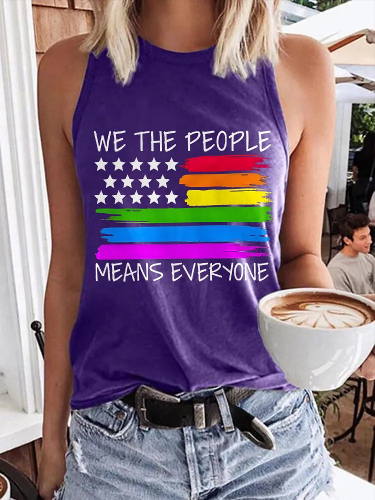 Women'S We The People Means Everyone Round-Neck Sleeveless Vest