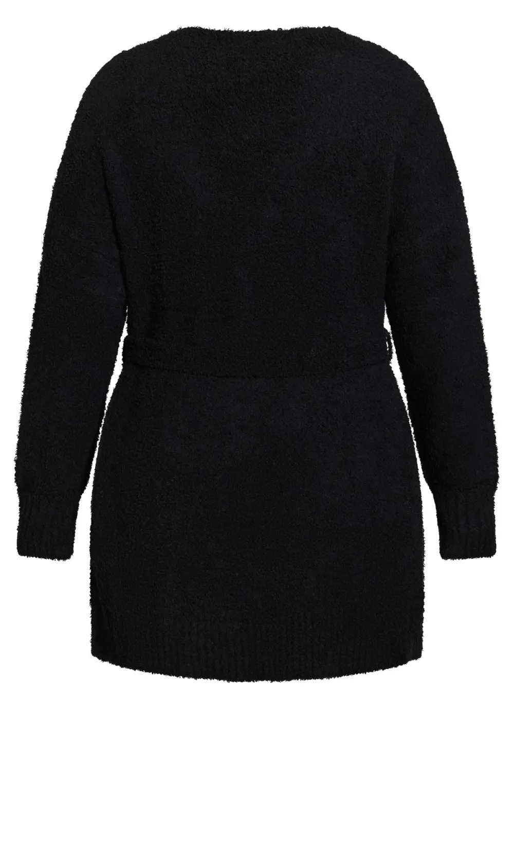 Evans Black Teddy Longline Cardigan
