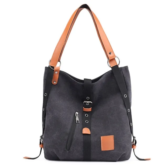 Women's Crossbody Bag Canvas Daily Date Zipper Solid Color Red Blue