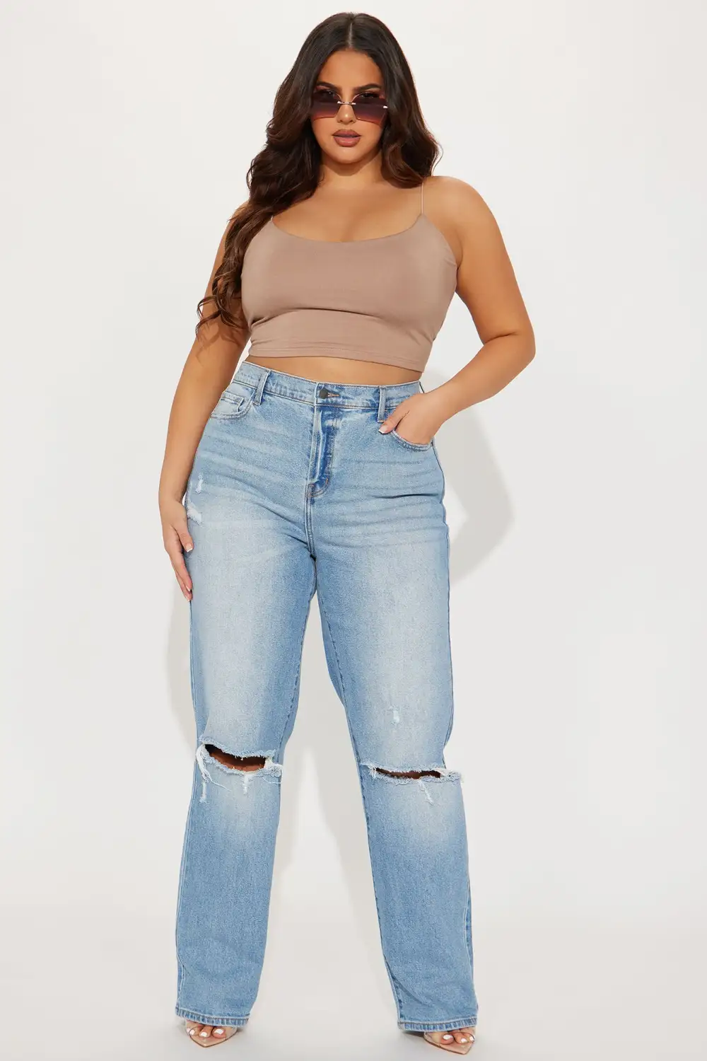 Kiki Super Cropped Top - Mocha