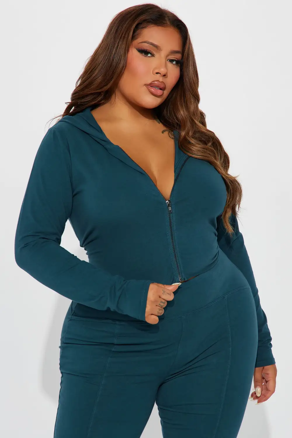 Need Me Vintage Wash Pant Set - Teal
