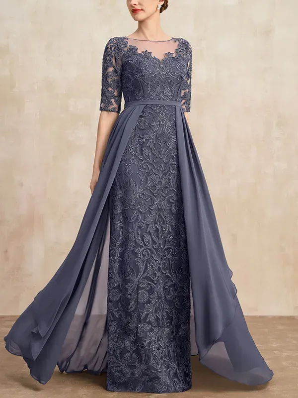Chiffon Lace Maxi Dress