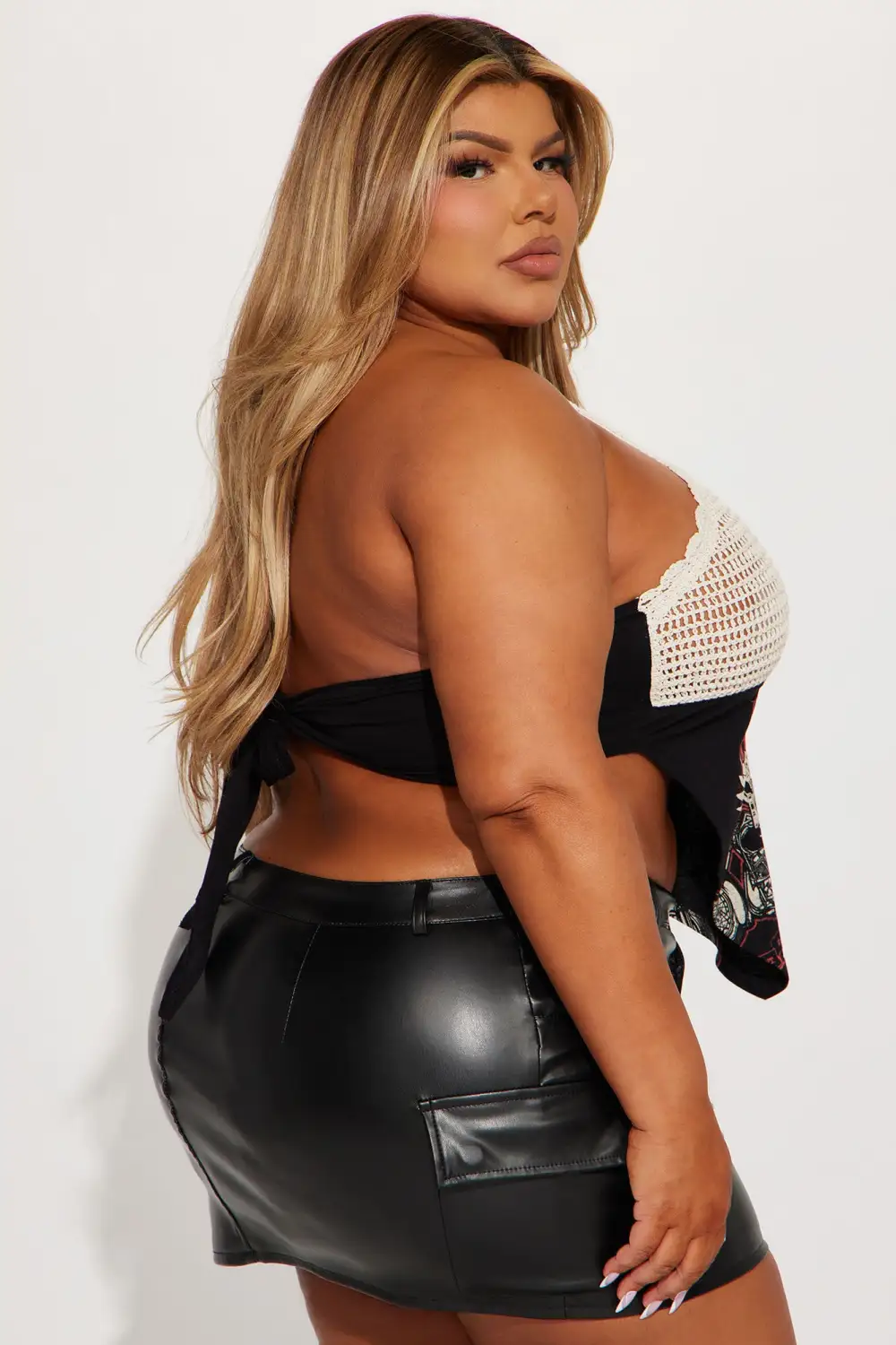 Hot To Handle Crochet Top - Black/combo