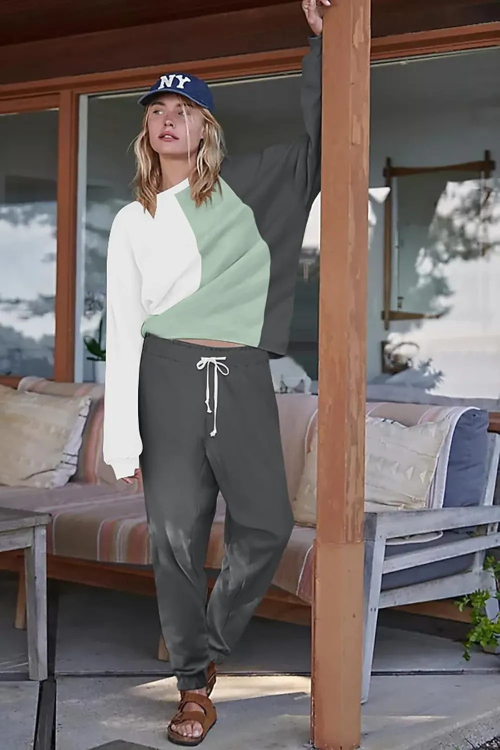 Lounge Sets for Women Two Piece Outfits Sweatsuits Sets Long Pant Loungewear Workout Athletic Tracksuits