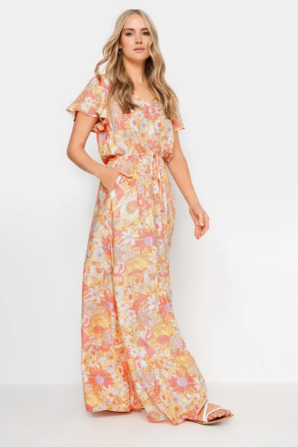 LTS Tall Yellow Floral Print Maxi Dress