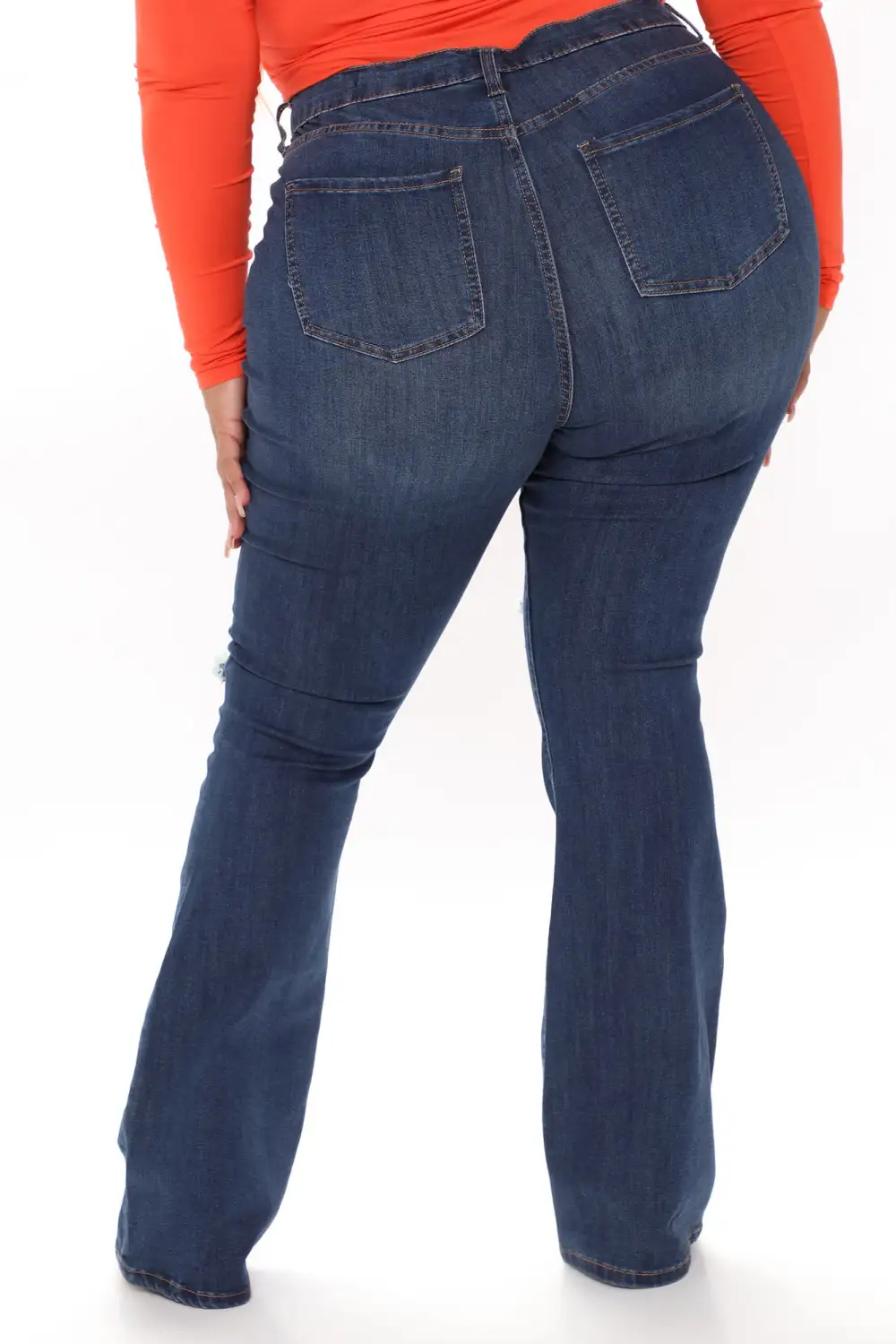 Jessie Mid Rise Distressed Bootcut Jean - Dark Wash