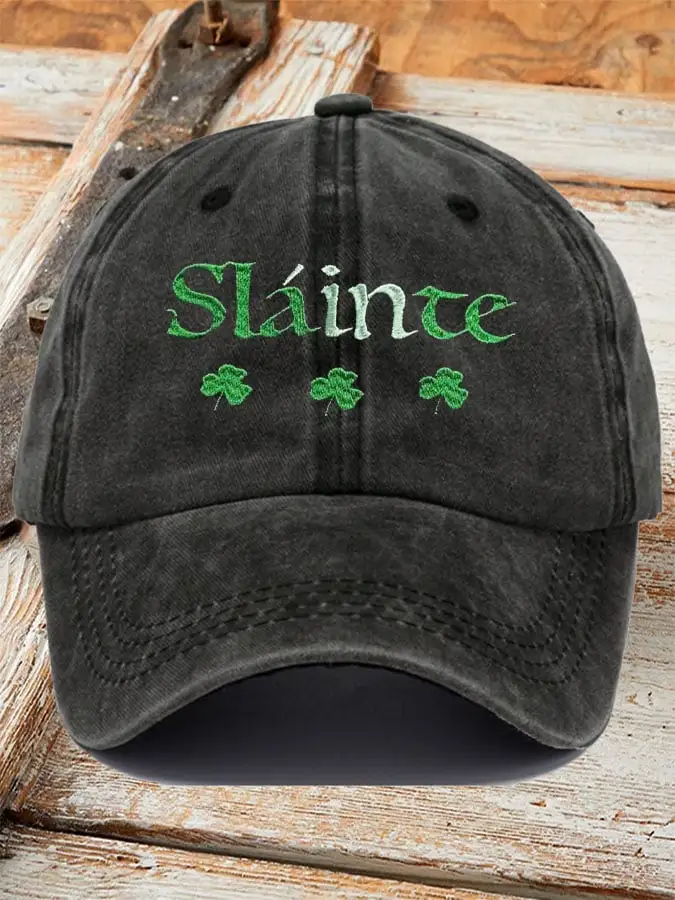 Saint Patrick's Day Slainte Printed Baseball Cap