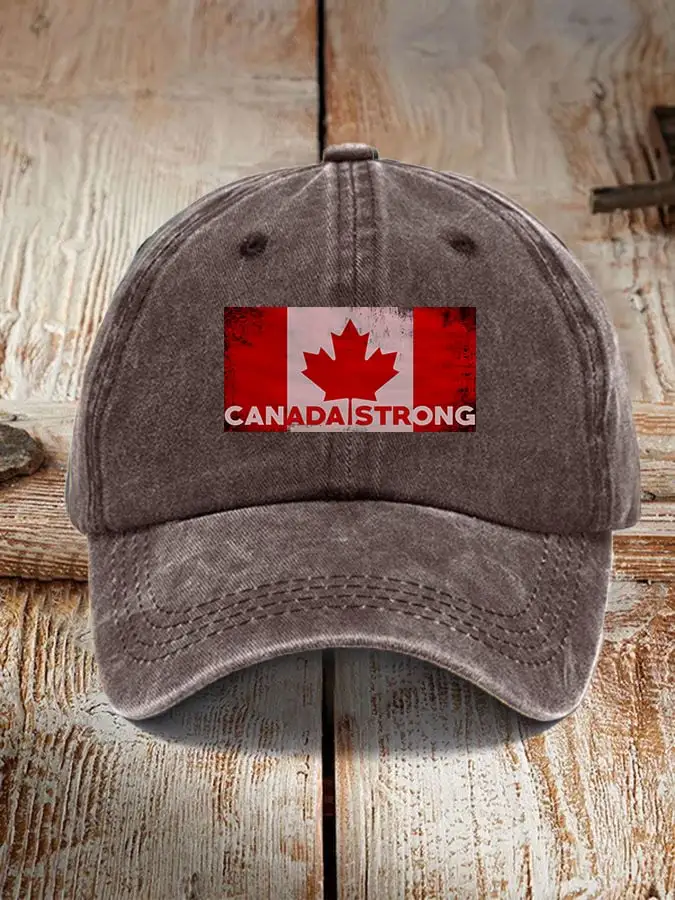 Canada Strong Flag Print Casual Unisex Hat