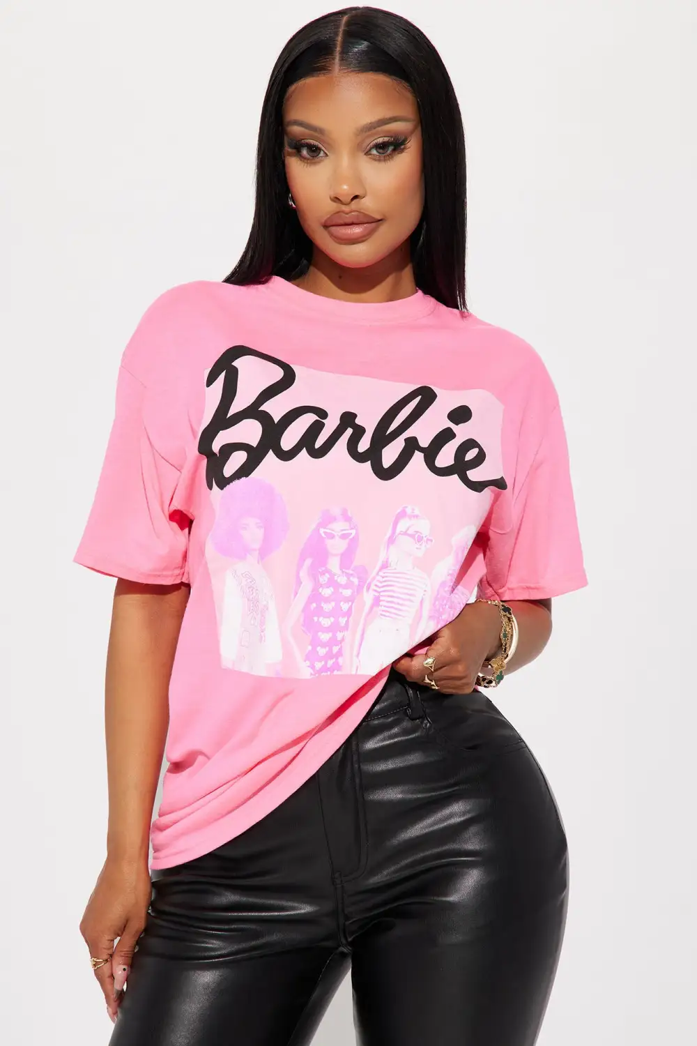 Retro Barbie Graphic Tee - Pink