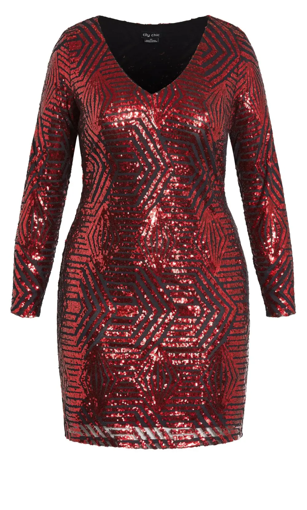 Evans Burgundy Red Sequin Midi Dress