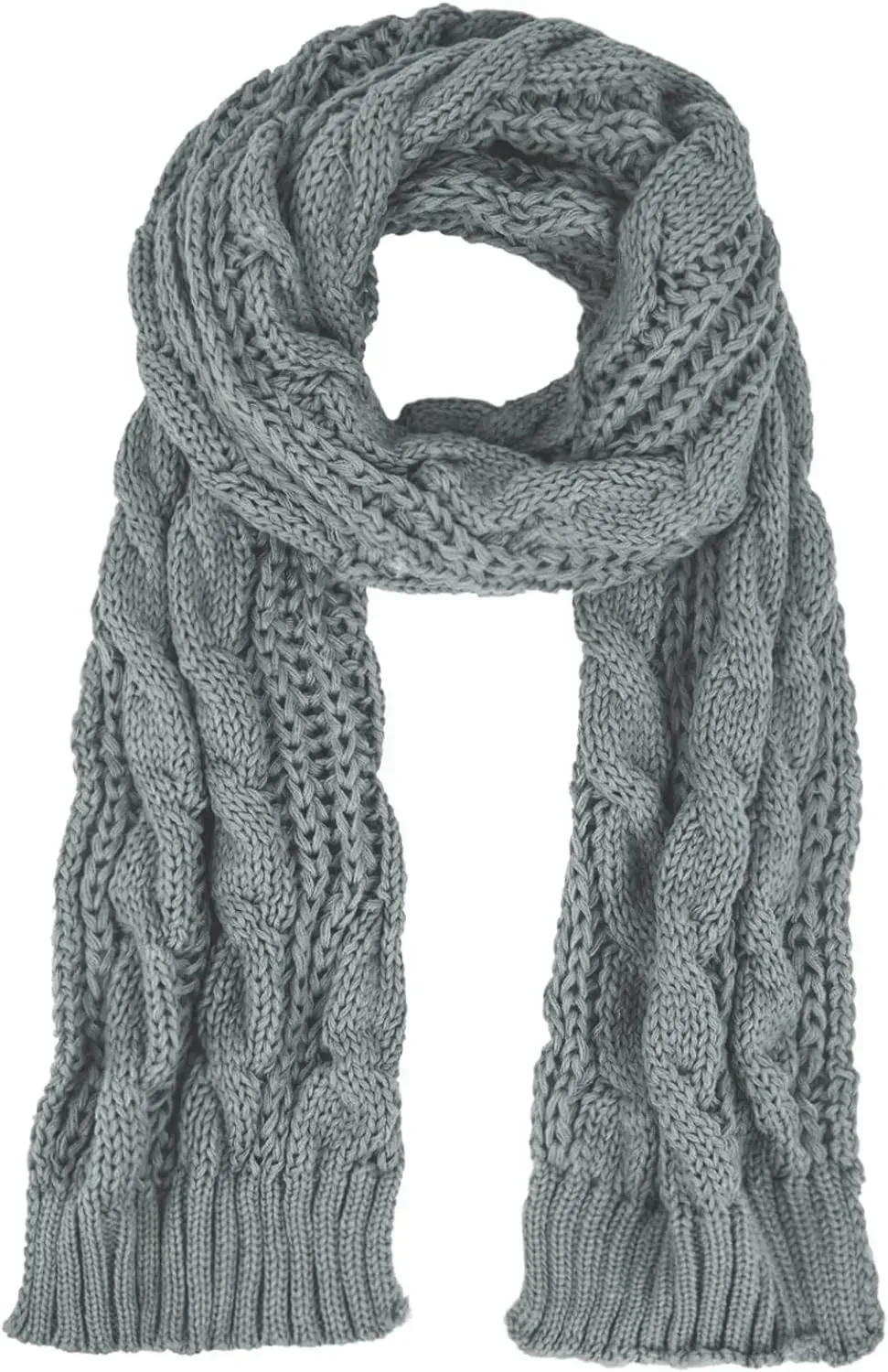 Women And Mens Winter Thick Cable Knit Wrap Chunky Long Warm Scarf