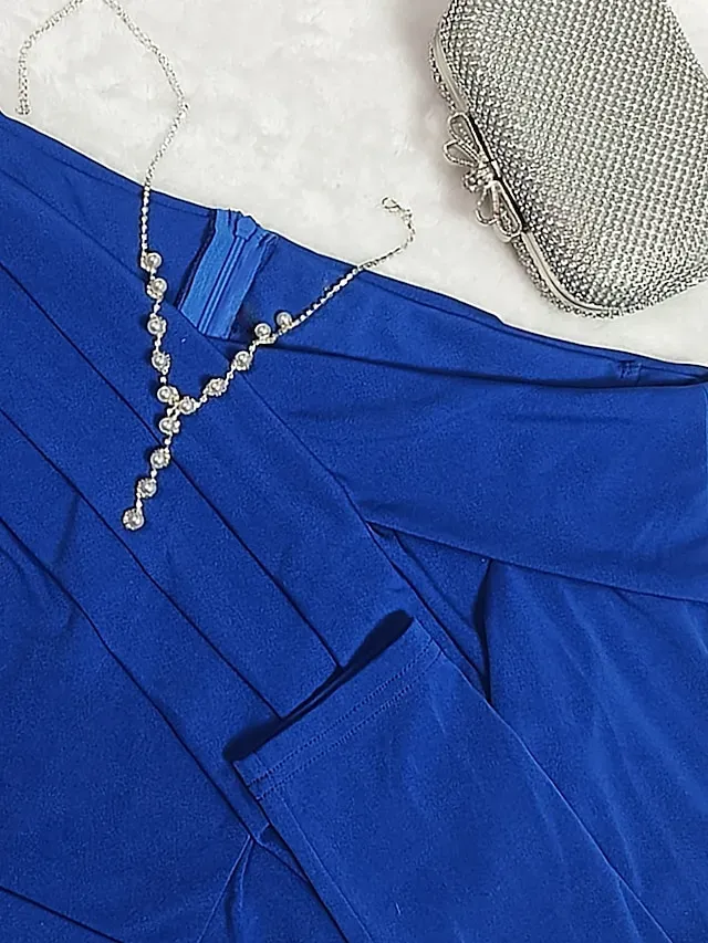 Women's Jumpsuit Solid Color Off Shoulder Elegant Wedding Party Wide Leg Regular Fit Long Sleeve Red Royal Blue S M L All Seasons