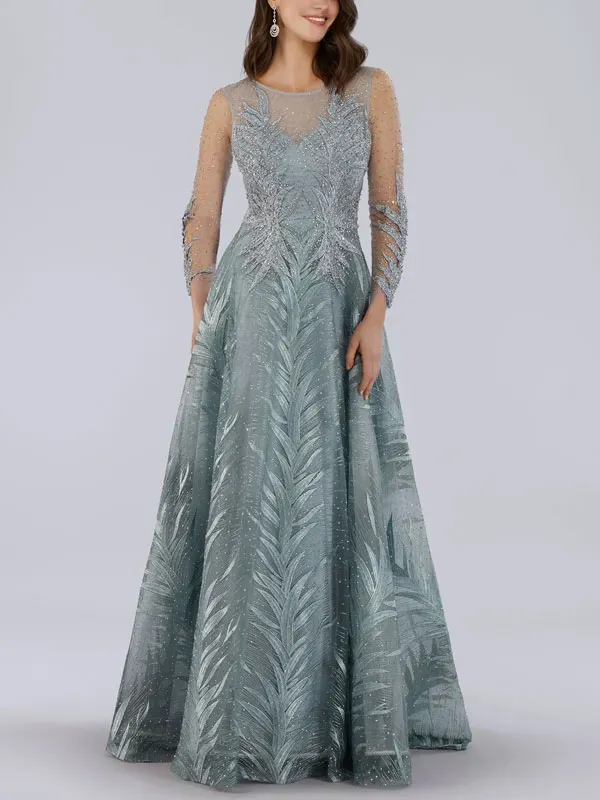 Lace see-through elegant ladies wedding dress