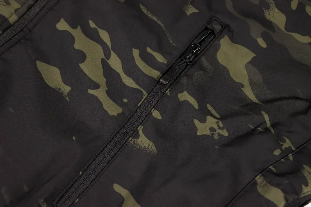 Men's Tactical Softshell Jacket Waterproof Fleece Hooded Hunting Coat