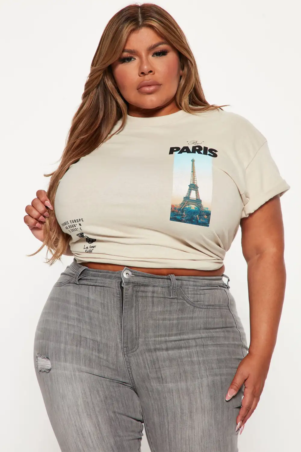 Officially In Paris T-Shirt - Taupe