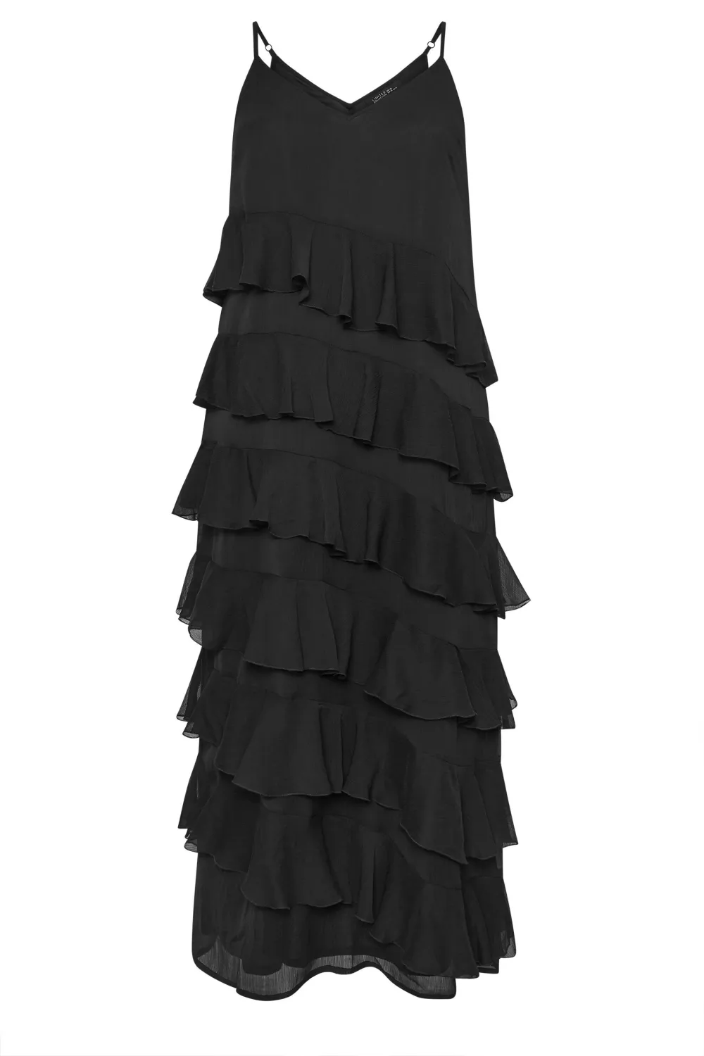 LIMITED COLLECTION Curve Black Frill Maxi Dress