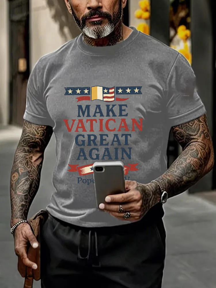 Men'S Make Vatican Great Again Pope Leo Xiv 8th May 2025 Printed T-Shirt