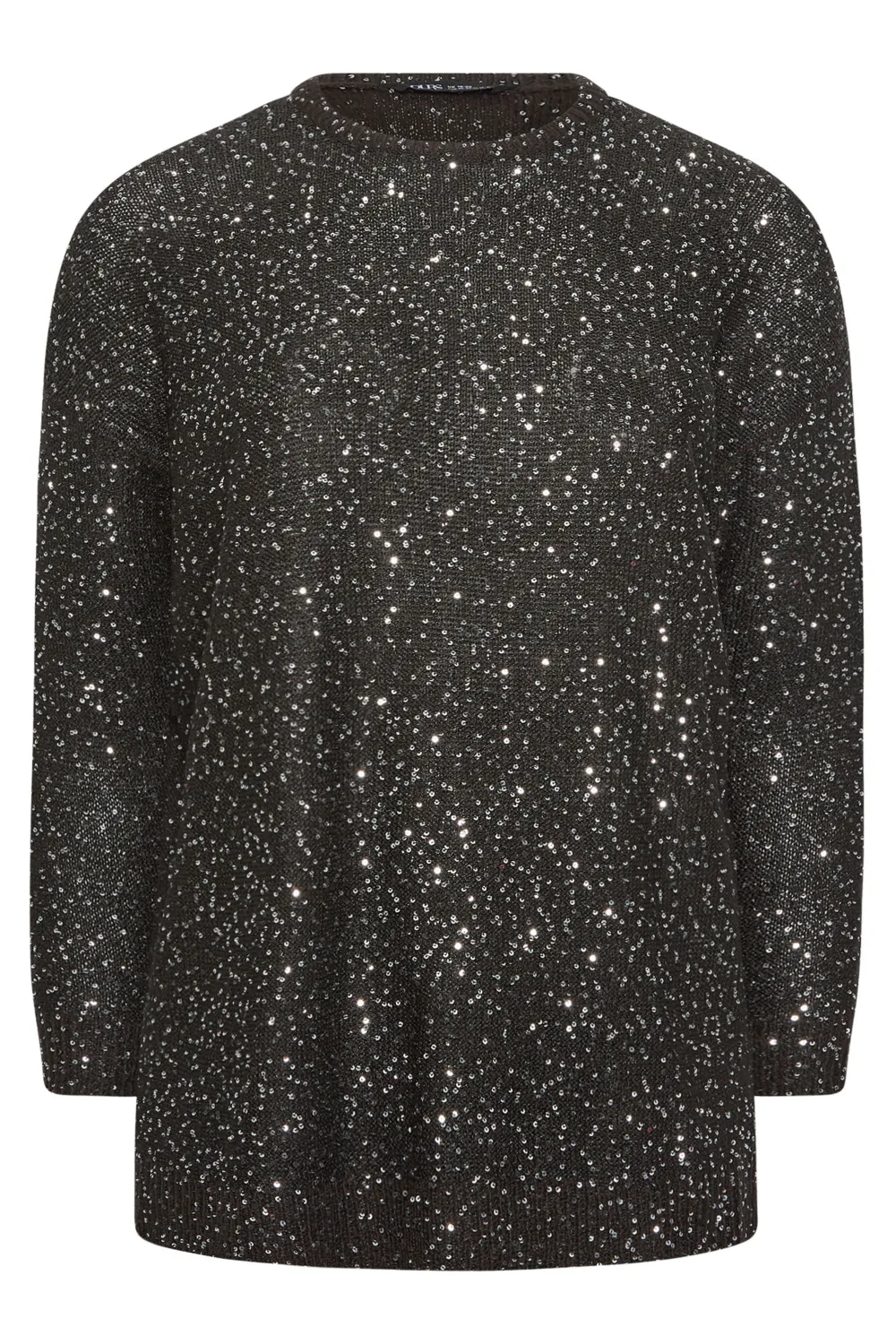 YOURS Curve Silver Sequin Embellished Jumper