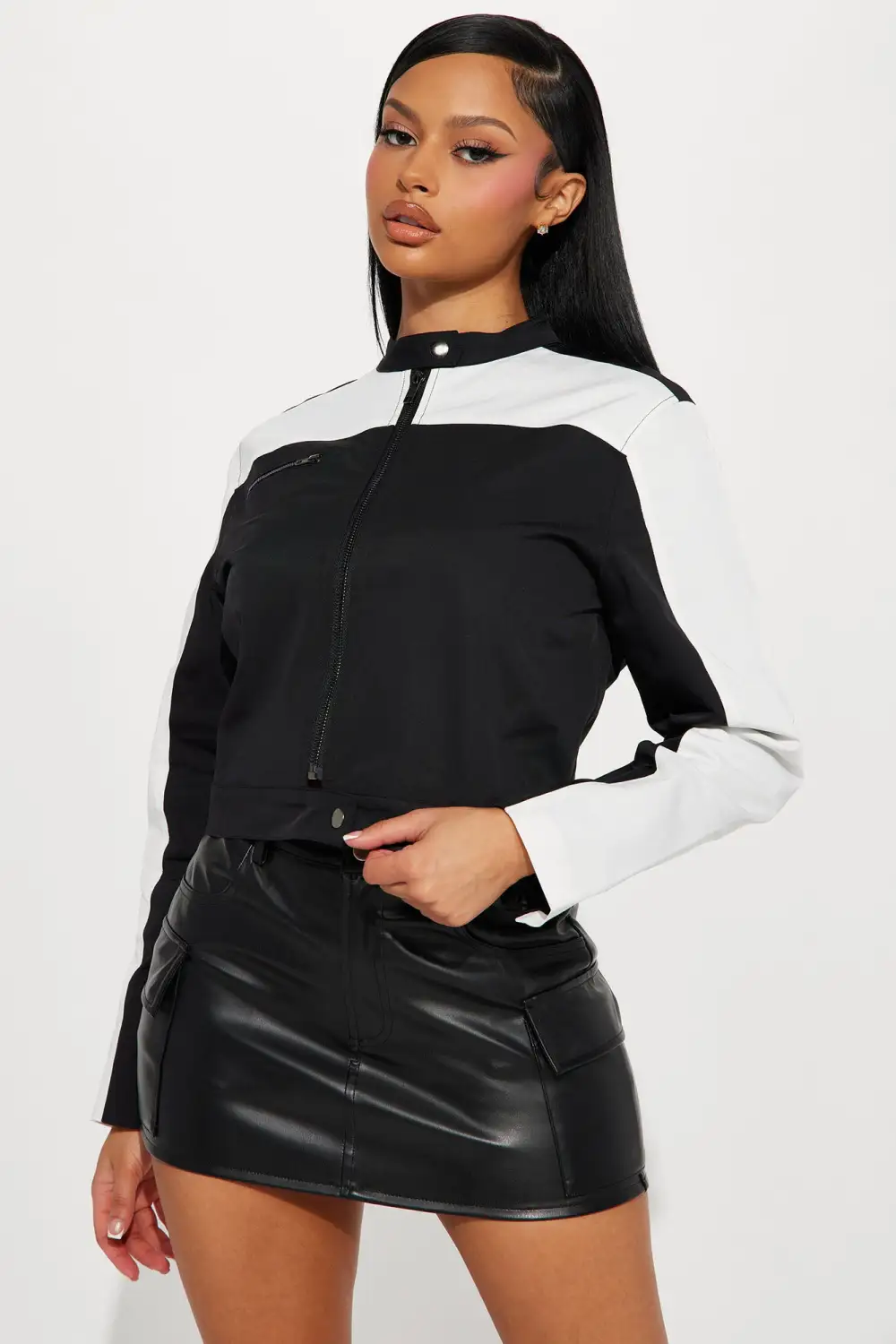 Ride With Me Jacket - Black/White