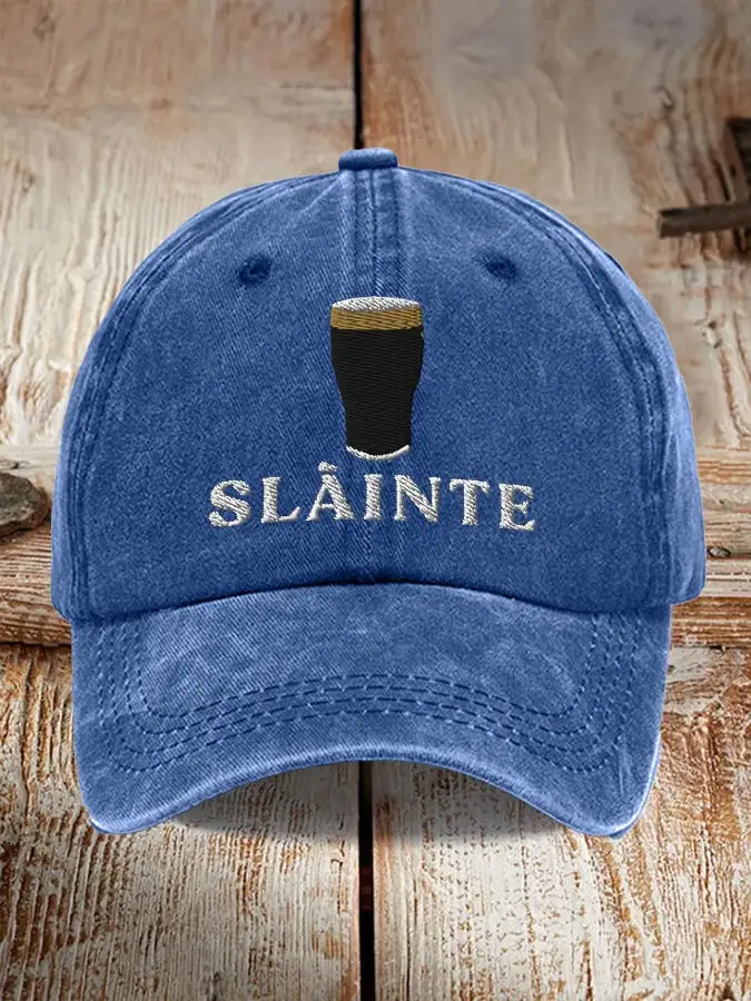 Retro St.Patrick's Day Health Beer Stout Print Baseball Cap