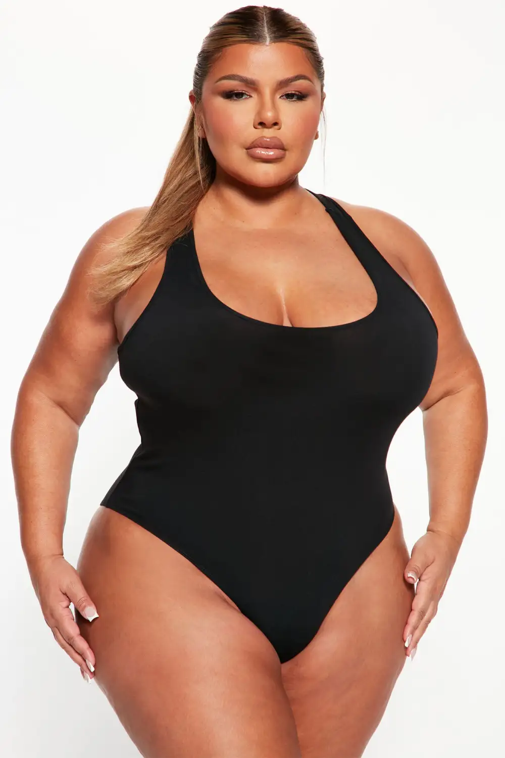 Davina Basic Tank Bodysuit - Black