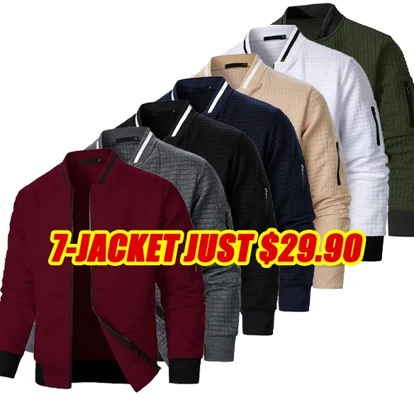 Mens Lightweight Jacket Casual Bomber Jacket Varsity Coat