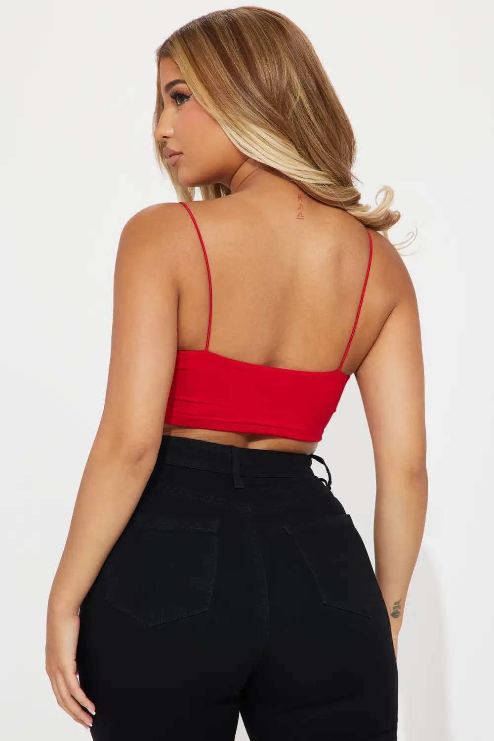 Kiki Super Cropped Top - Red