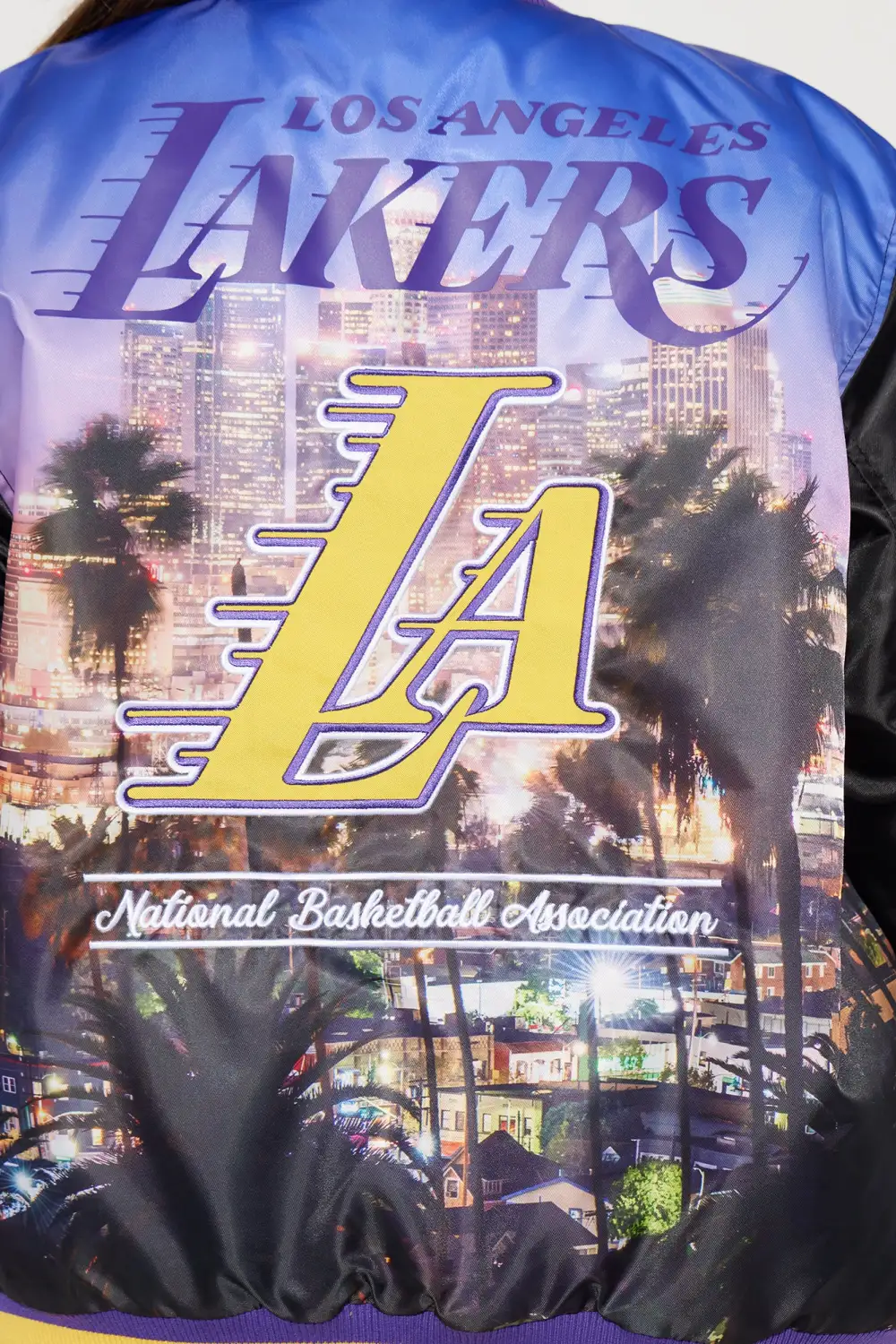 Lakers Court Side Bomber Jacket - Black