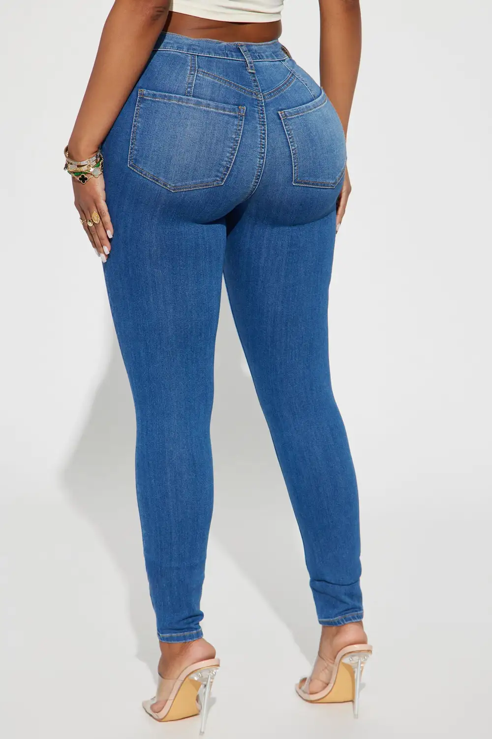 Move Ahead High Stretch Curvy Skinny Jean - Medium Wash