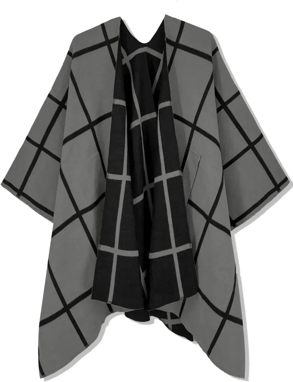 Women's Shawl Wrap Poncho Ruana Cape Open Front Cardigan Shawls for Fall Winter