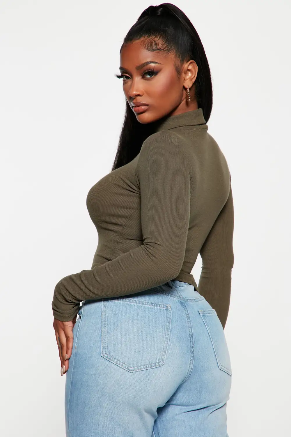 Amerie Turtle Neck Sweater - Olive