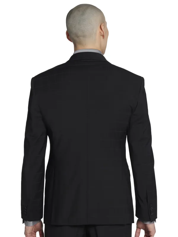 Awearness Kenneth Cole Modern Fit Wool Blend Windowpane Suit Jacket