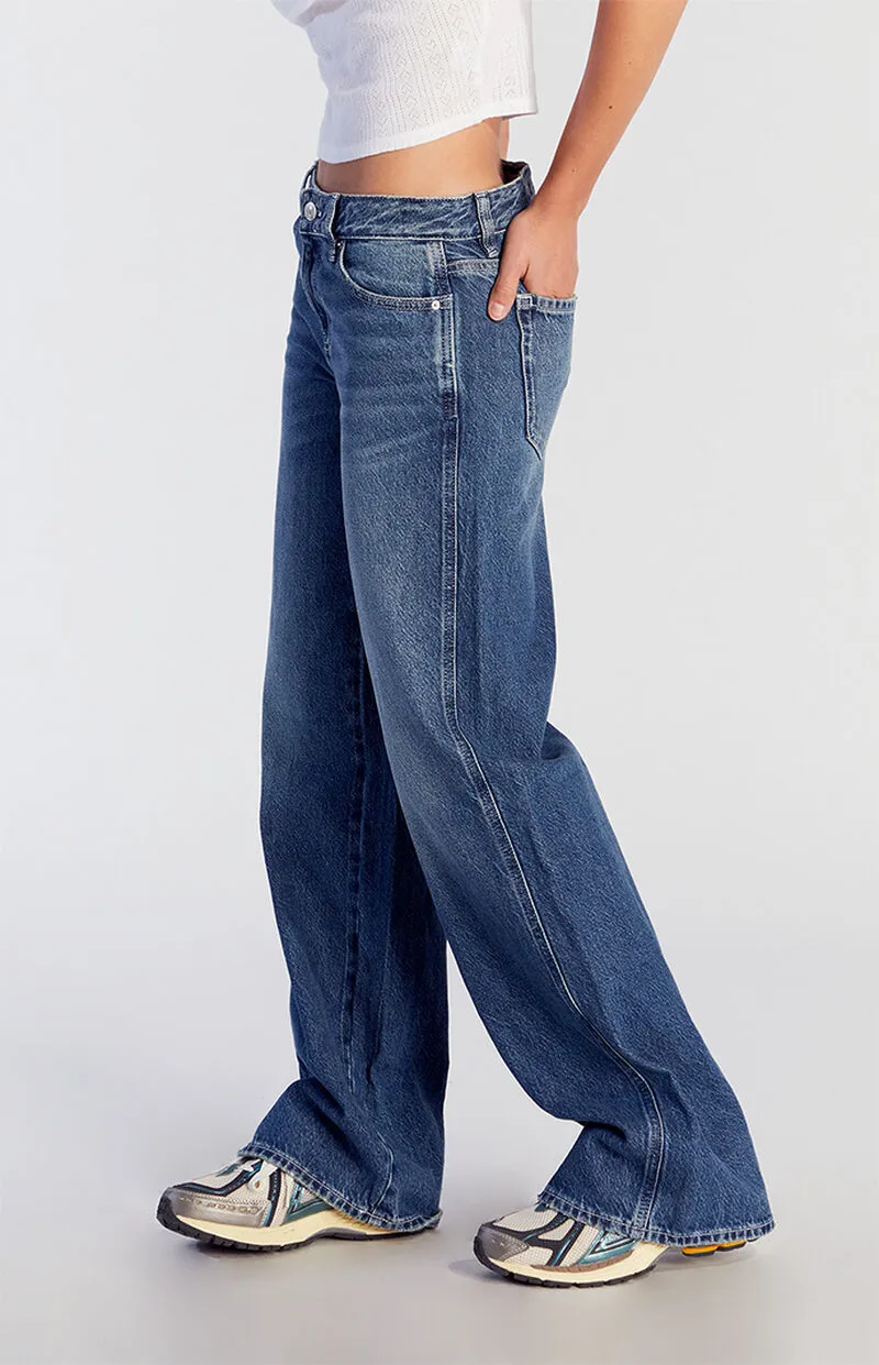 PacSun Casey Low Rise Baggy Jeans Medium Indigo