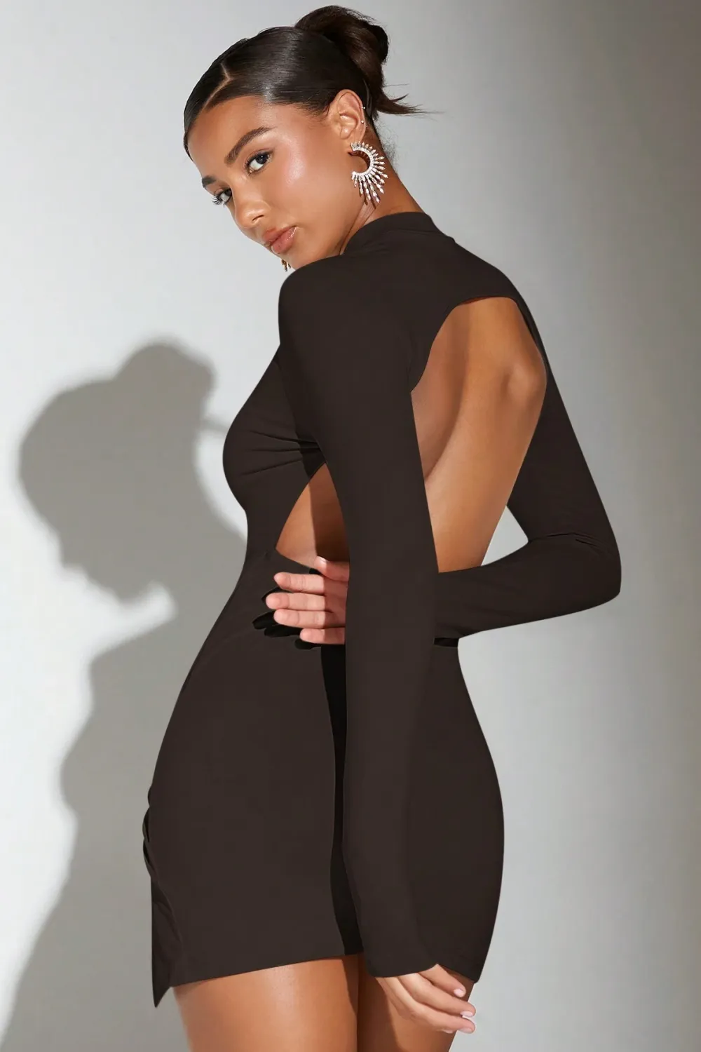 BAE Women's Long Sleeve Backless Dress