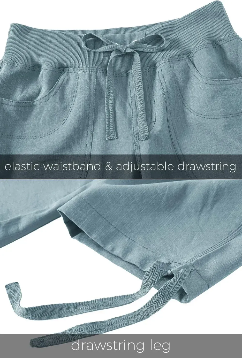 MoFiz Womens Capris with Pockets Loose Fit Casual Capri Pants Dressy Lightweight Ladies Baggy Cargo Pants for Hiking