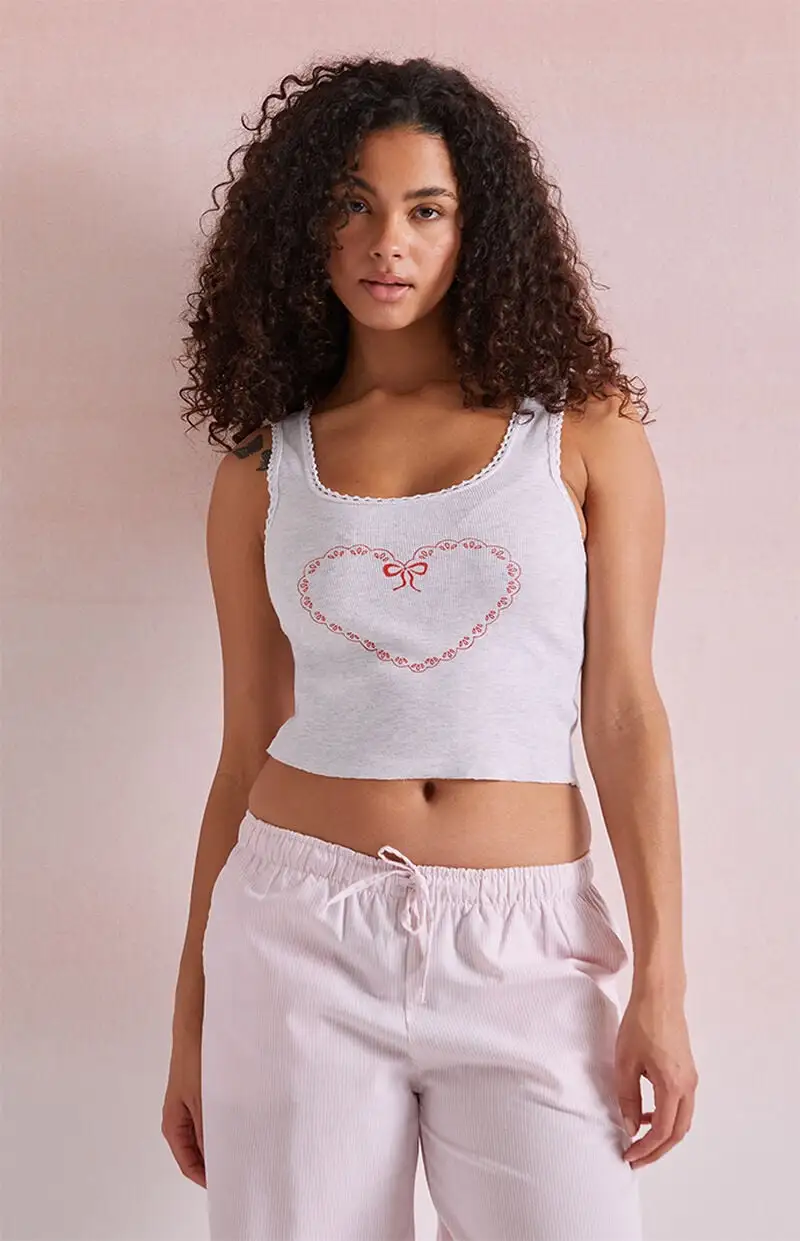 Beverly and Beck Heart Bow Tank Top