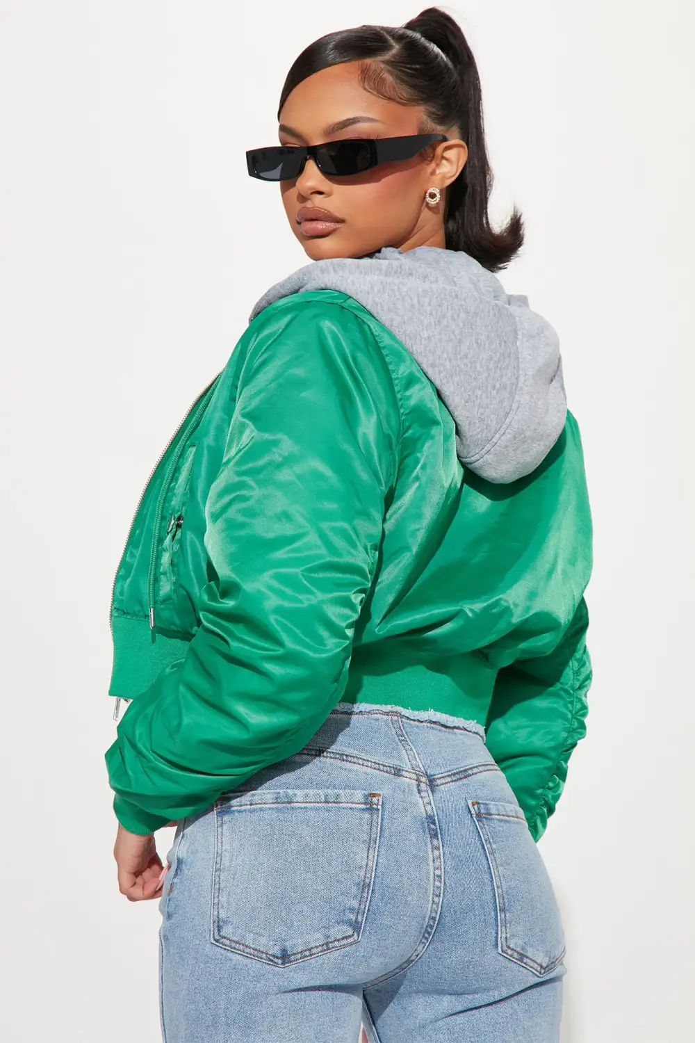 Restore The Feeling Bomber Jacket - Kelly Green