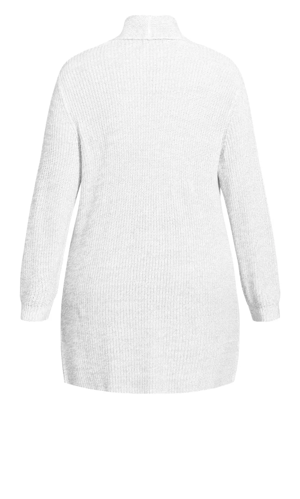 Evans Grey Shawl Collar Cardigan