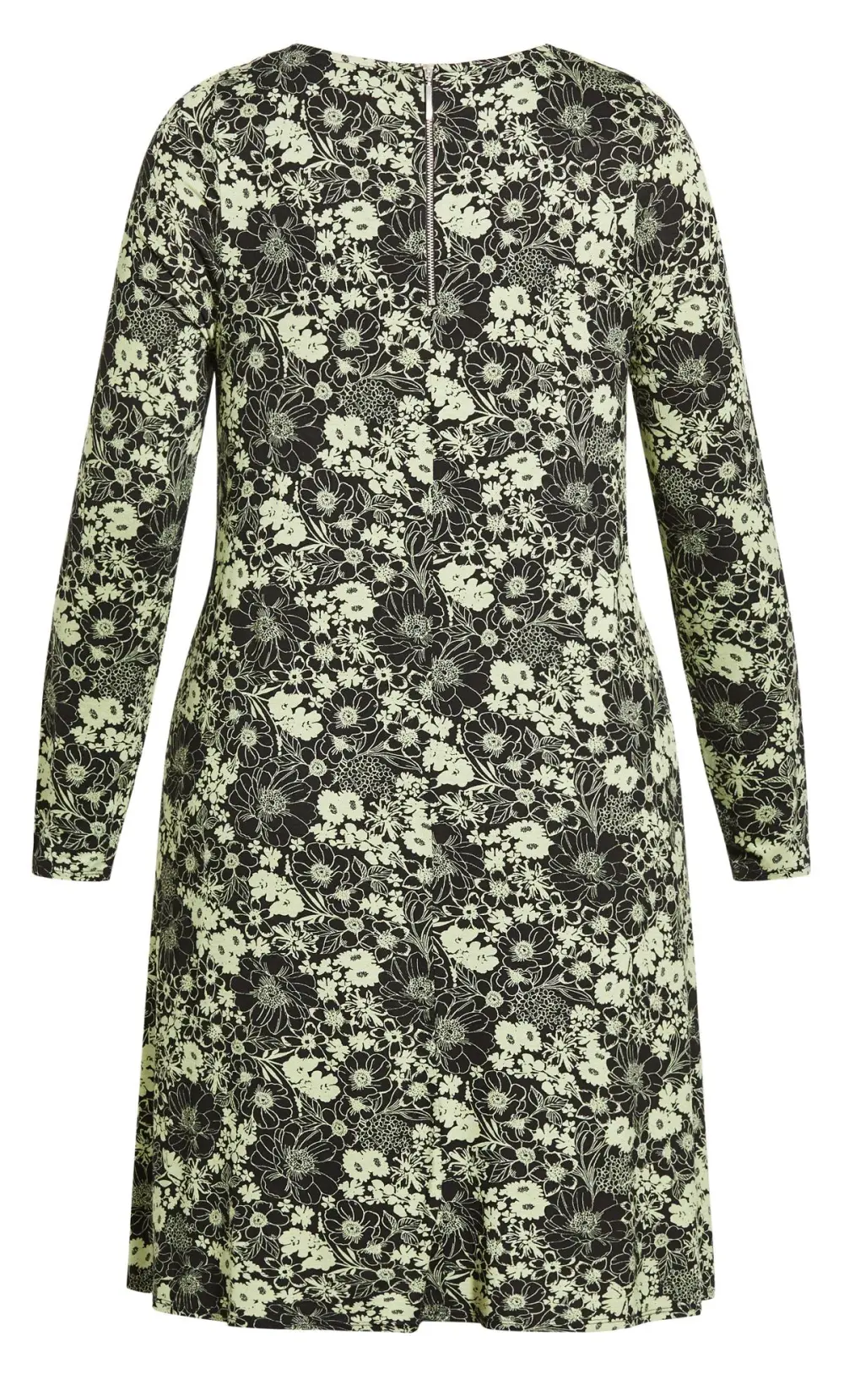 Evans Black & Green Floral Tunic Dress