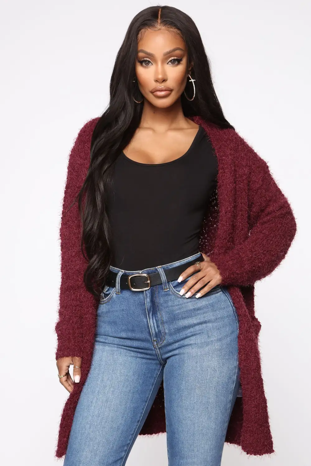 Never A Dull Moment Cardigan - Wine