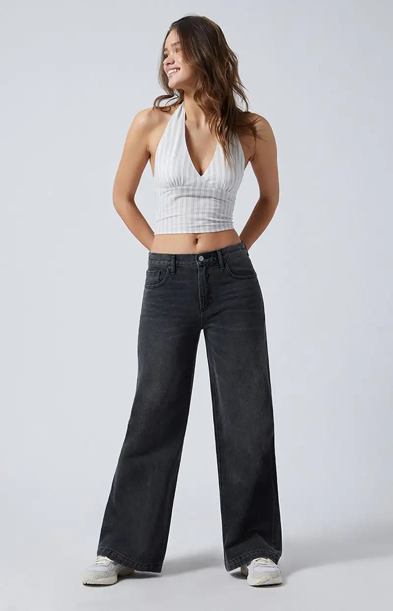 PacSun Lena Low Rise Super Baggy Jeans Black