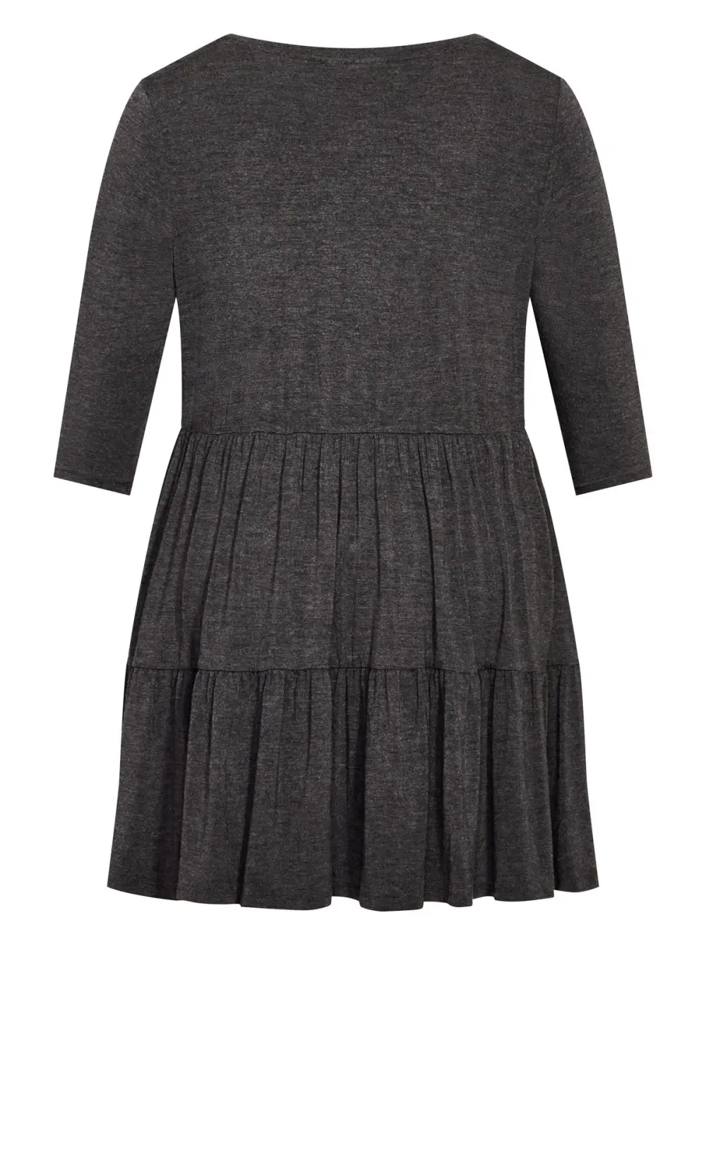 Evans Grey Tiered Tunic Dress