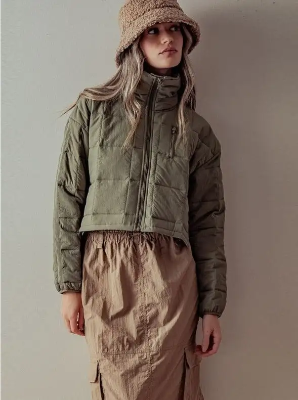 Quilted Water Resistant Puffer Jacket