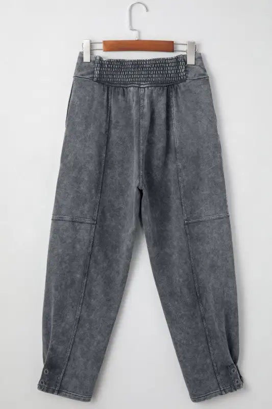 Solid Mineral Wash Jogger Pants