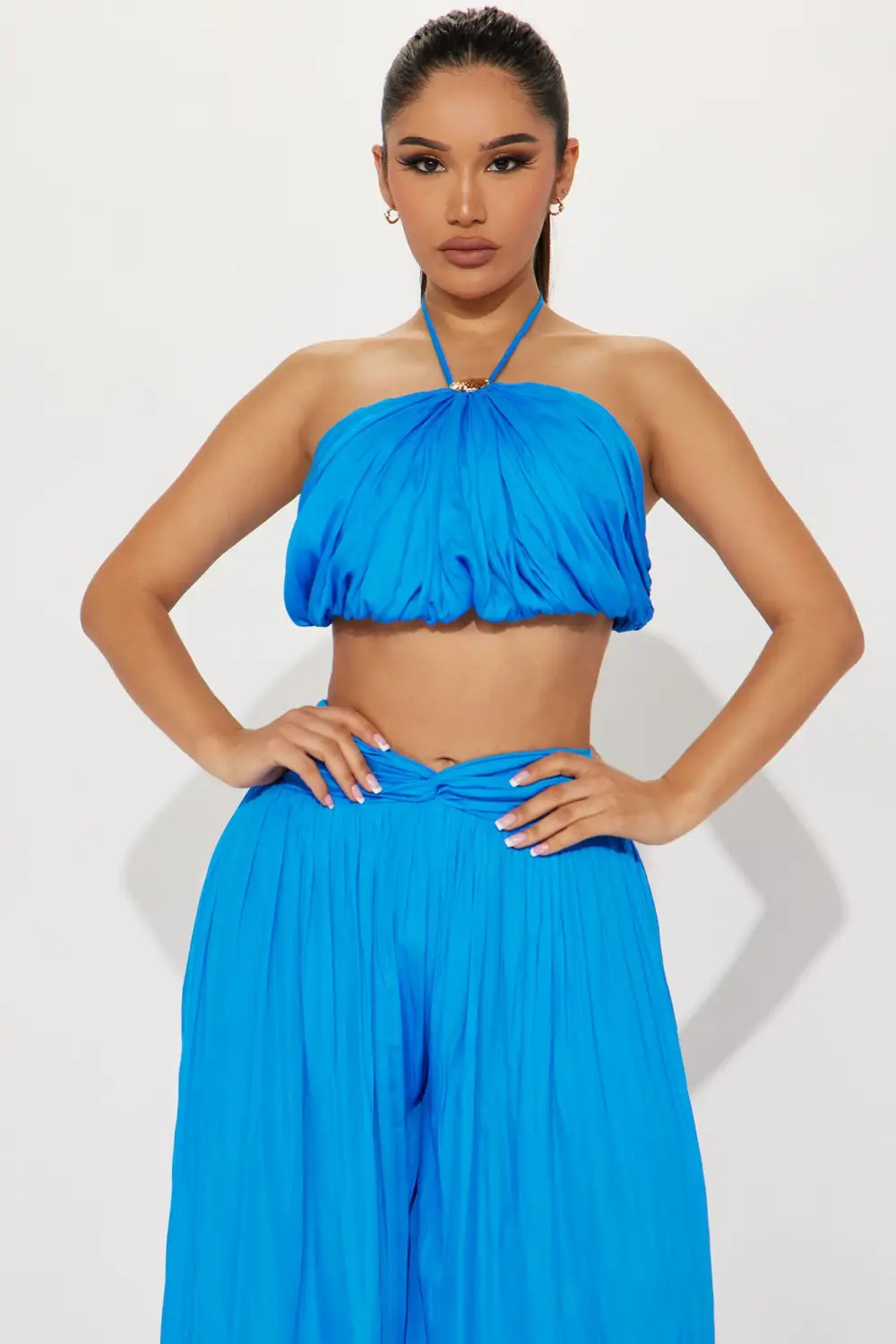 Vacation Is Calling Pant Set - Blue