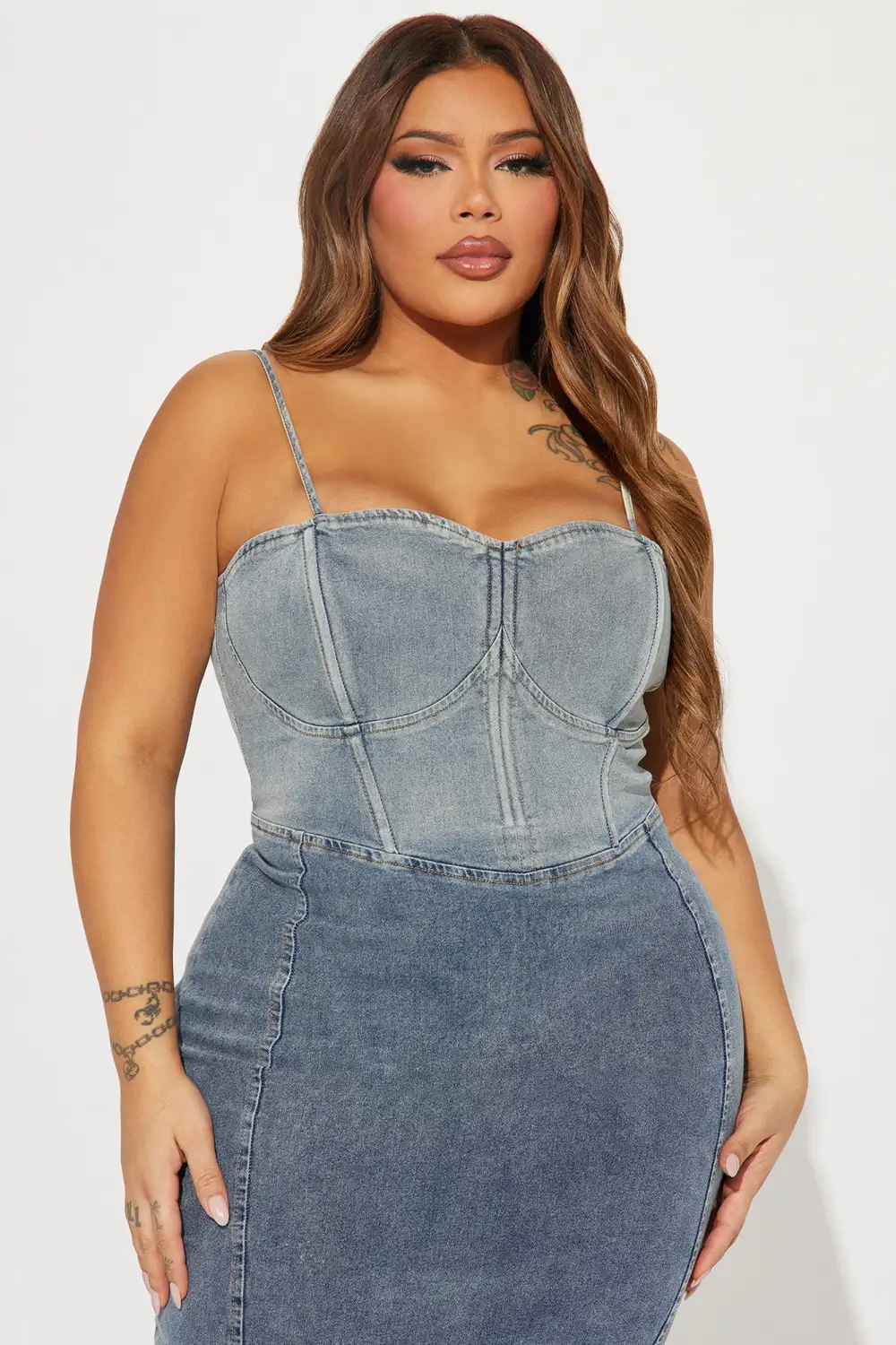 Rodeo Babe Denim Midi Dress - Blue